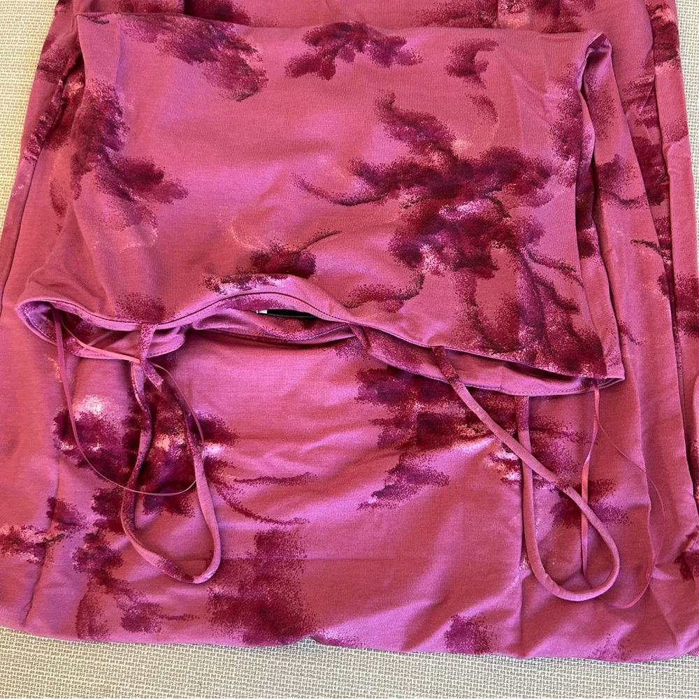 Reformation Elise Midi Dress - Hothouse Rose Pink Floral Stretchy Knit - Picture 6 of 9